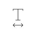 format, height, line, text icon. Element of text and typography for mobile concept and web apps icon. Thin line icon for website