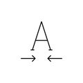 format, horizontal, scale icon. Element of text and typography for mobile concept and web apps icon. Thin line icon for website