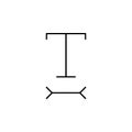 Format, horizontal, scale, text icon. Element of text and typography for mobile concept and web apps icon. Thin line