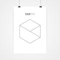 A4 / A3 format poster minimal abstract design with your text