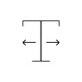 Format, text, width icon. Element of text and typography for mobile concept and web apps icon. Thin line icon for