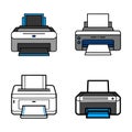 modern vector printer icon. sleek futuristic printer illustration. minimalistic detailed printer design. Royalty Free Stock Photo
