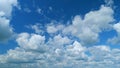 Formation of clouds in the sky. Storm rain and hail are approaching. Horrible weather. Time lapse. Royalty Free Stock Photo