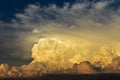 Formation of cumulonimbus cloud/ Sunset stormy clouds Royalty Free Stock Photo