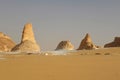 Formation in the desert of Aqabat valley in Farafra Oasis in Egypt Royalty Free Stock Photo