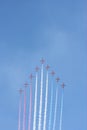Formation flight Red Arrows Royalty Free Stock Photo