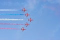 Formation flight Red Arrows Royalty Free Stock Photo