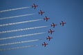 Formation flight Red Arrows Royalty Free Stock Photo