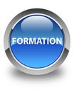 Formation glossy blue round button Royalty Free Stock Photo