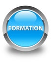 Formation glossy cyan blue round button Royalty Free Stock Photo