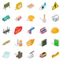 Formation icons set, isometric style Royalty Free Stock Photo