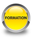 Formation glossy yellow round button Royalty Free Stock Photo