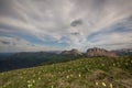 The formation and movements of clouds up to the steep slopes of the mountains of Central Caucasus peaks.