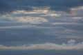 The formation and movements of clouds up to the steep slopes of the mountains of Central Caucasus peaks.