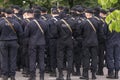 Formation of soldiers of the Russian OMON, removed from the back