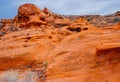 Formations in The Eroded Red Sandstone at The Bowled Over Area on The Bowl of Fire Trail Royalty Free Stock Photo