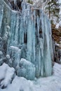 Formations of icicle  on the mountain Royalty Free Stock Photo