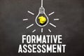 Formative Assessment top view of text near white keyboard. Royalty Free Stock Photo