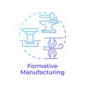 Formative manufacturing blue gradient concept icon Royalty Free Stock Photo