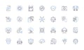 Formatting line icons collection. Alignment, Margins, Indentation, Fonts, Spacing, Headings, Bullets vector and linear