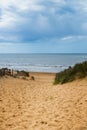 Formby Beach near Liverpool on a sunny day Royalty Free Stock Photo