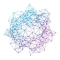 Formed by interconnected lines and nodes creating a complex web like Royalty Free Stock Photo
