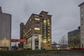 Formed research complex at dusk