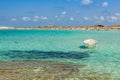 Formentera balearic island view from sea of the west coast Royalty Free Stock Photo