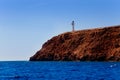 Formentera Barbaria cape Lighthouse view from sea Royalty Free Stock Photo