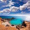 Formentera Es Calo des Mort beach turquoise Mediterranean Royalty Free Stock Photo