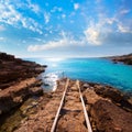 Formentera Es Calo des Mort beach turquoise Mediterranean Royalty Free Stock Photo