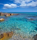 Formentera Mitjorn beach with turquoise Mediterranean Royalty Free Stock Photo