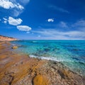 Formentera Mitjorn beach with turquoise Mediterranean Royalty Free Stock Photo