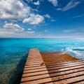 Formentera Mitjorn beach with turquoise Mediterranean Royalty Free Stock Photo