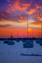 Formentera sunset at Estany des Peix lake