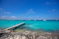 Formentera tropical Mediterranean sea wooden pier