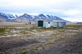 Former airport location in Longyearbyen, Spitsbergen, Svalbard Royalty Free Stock Photo