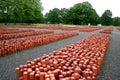 former appel place 102.000 stones placed symbolizing 102.000 prisoners never returned Royalty Free Stock Photo