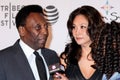 Former Brazilian footballer Pele and Marcia Aoki attends the `Pele: Birth Of A Legend` World Premiere