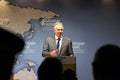 Former British Prime Minister Tony Blair, speaking at the Chatham House think-tank Royalty Free Stock Photo