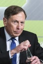 Former CIA Director and retired US General David H. Petraeus speaks at a special event of the Kyiv Security Forum, Kyiv