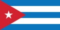 Flag of the First Republic of Cuba between 1902 and 1906, and between 1909 and 1959
