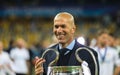 Former football player Zinedine Zidane during the 2018 UEFA Champions League final match Real Madri Royalty Free Stock Photo