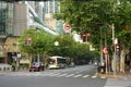 The former French concession with Platanus trees near Huaihai Road in the morning in Shanghai,