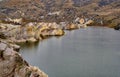 Saint Bathans Goidfields Tailings Lake Royalty Free Stock Photo