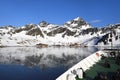 Former Grytviken whaling station, King Edward Cove, South Georgia, Antarctica Royalty Free Stock Photo