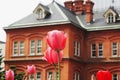 Former Hokkaido Government Office with tulip on foreground, Sapporo, Japan Royalty Free Stock Photo