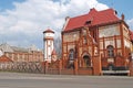 The former infantry barracks and water tower in the territory of the military camp. Baltiysk, Kaliningrad region