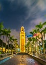 Former Kowloon-Canton Railway Clock Tower in Hong Kong Royalty Free Stock Photo