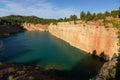 The former Mas Rouge quarry on a sunny day Royalty Free Stock Photo